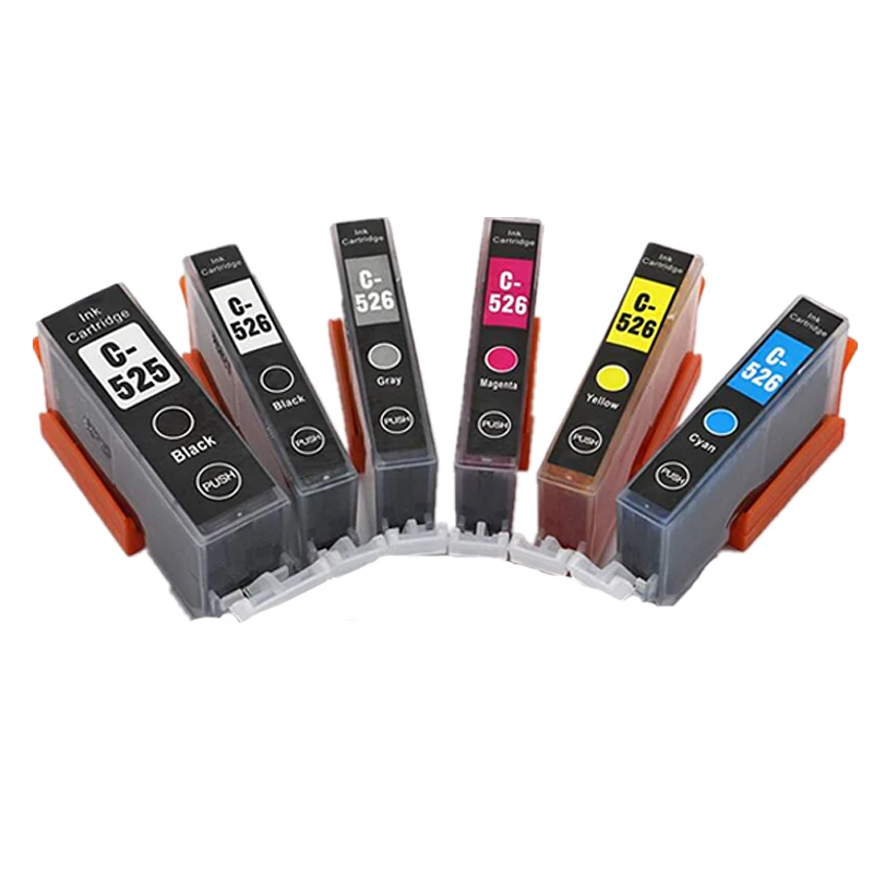 HTL PGI525 Ink Cartridge for Canon Pixma MG5150 MG5250 MG5350 MX885 MX895 MX715 IP4850 IP4950 Printer Cartridge PGI-525 CLI-526