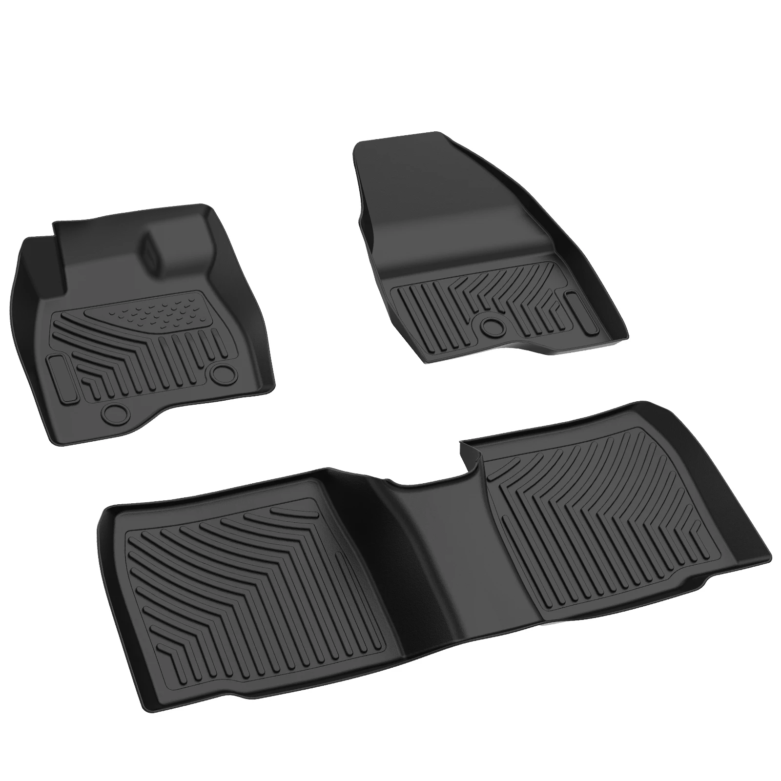 TPE Floor Mat Liners Compatible with 2017-2019 Ford Explore Rubber Front and Rear All-weather