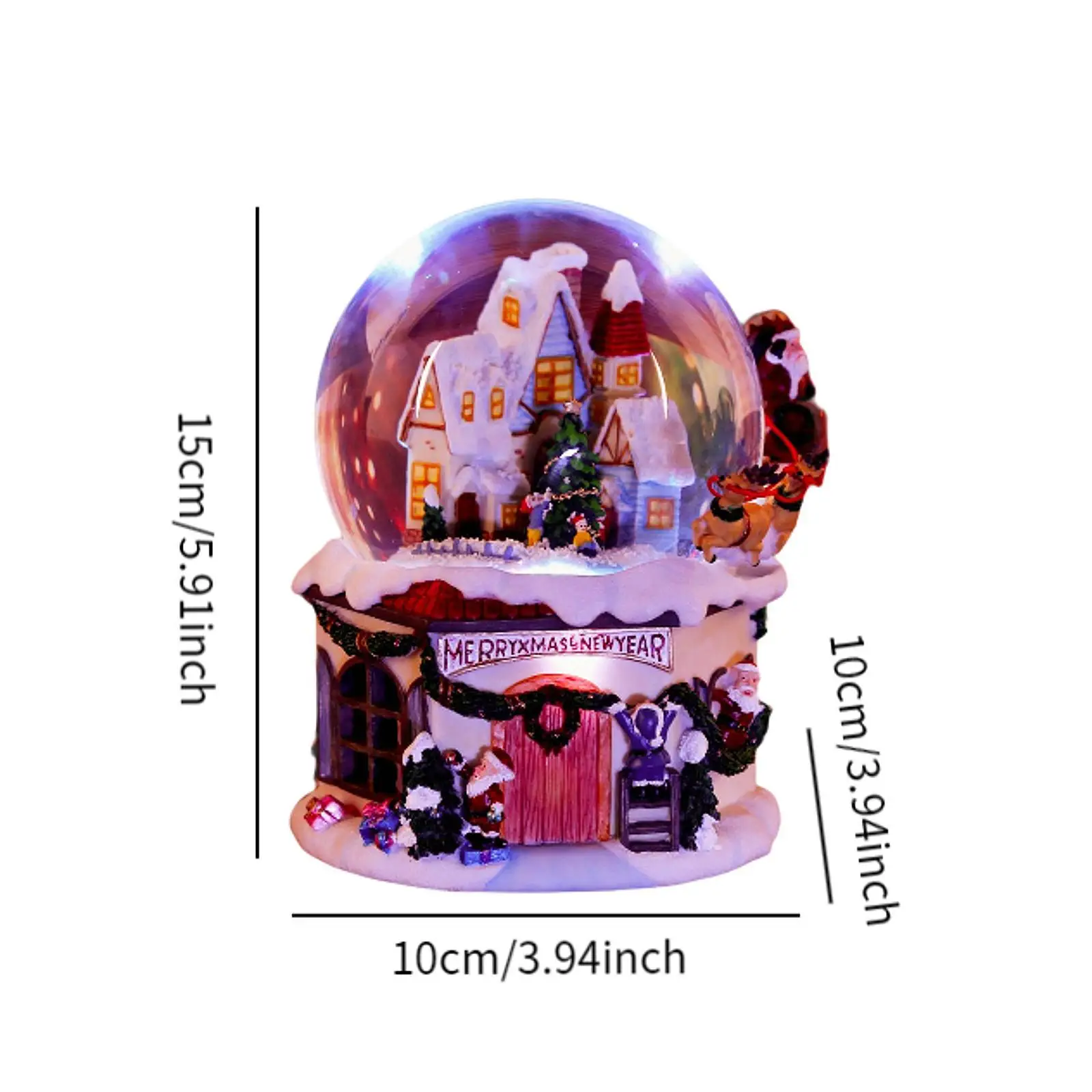 Christmas Music Box Christmas Sculptures Gifts Christmas Scene Musical Animated image 6