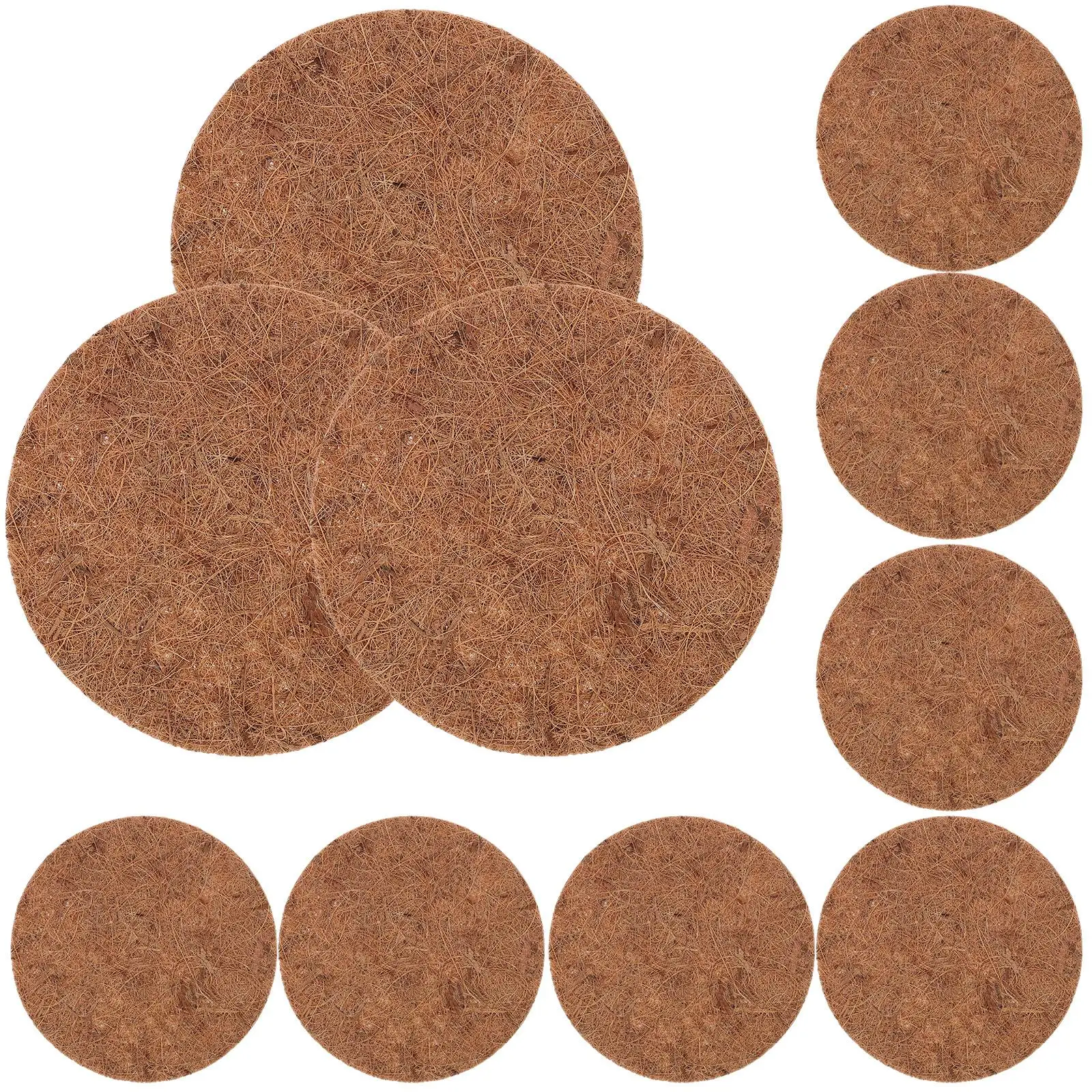 

12 Pcs Pet Mat Coconut Fiber Nesting Pads for Bird Pigeon Chicken Breeding Warm Cushion Bedding 20CM Eco Friendly