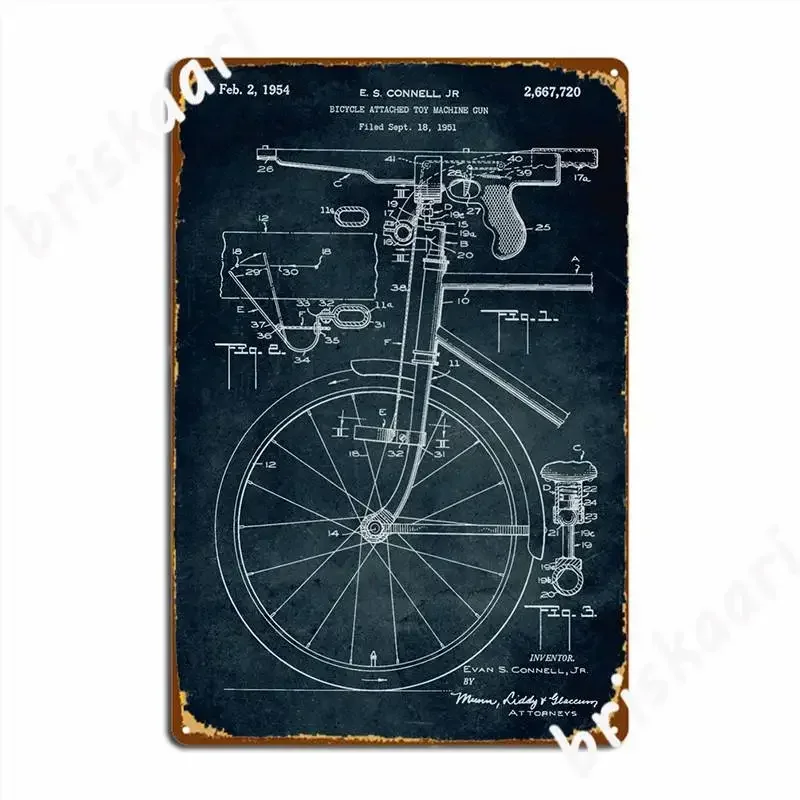 1951 - Póster de máquina de juguete con bicicleta, placa metálica retro, mural de cine y cocina, cartel de lata para fiesta