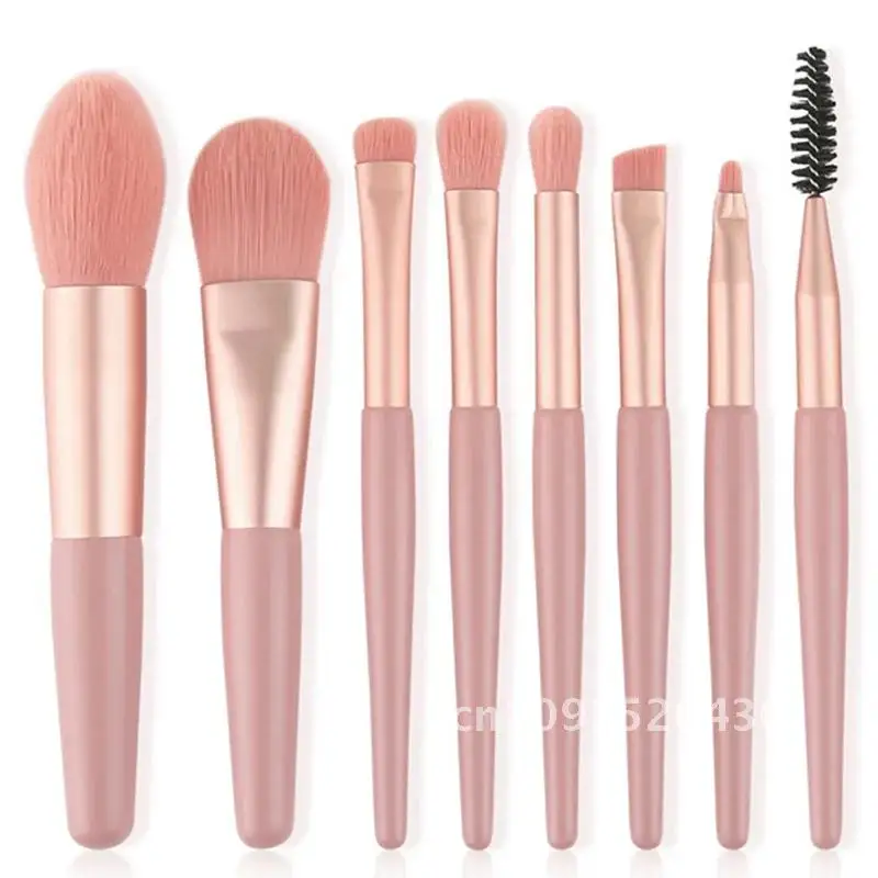 New 8Pcs Makeup Brush Set Makeup Concealer Brush Blush Loose Powder Brush Eye Shadow Highlighter Foundation Brush Beauty Tools