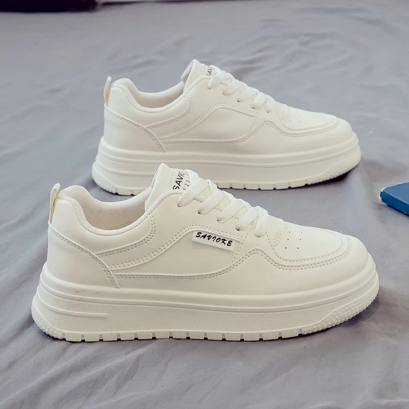 

New White Shoes for Women Versatile Casual Sports Shoes Thick Soled Board Shoes White Sneakers Women Zapatos De Mujer Tendencia