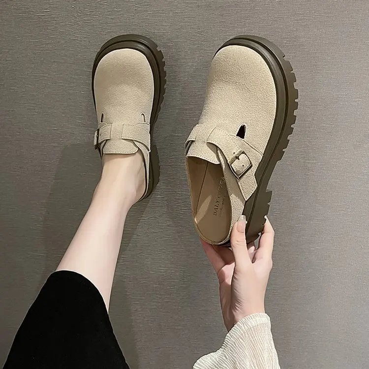 

Туфли-Лоферы женские на низкой платформе, из ПУ кожи