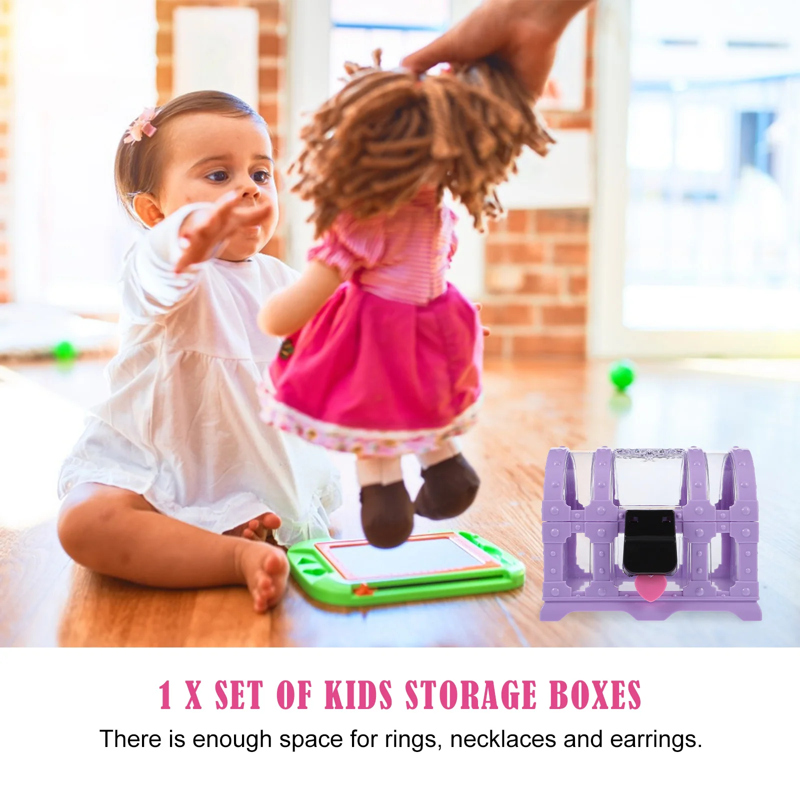 

1Set Large Capacity Crystal Box Jewelry Organizer Diamond Storage Container for Desk Disorder Solution Girlish Box