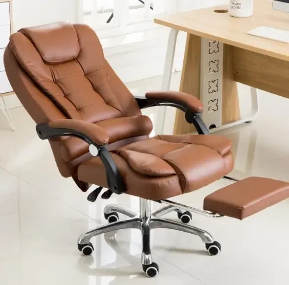 Computer office chair lazy person learning massage  boss recliner home Ottoman leather  ergonomic swivel chair