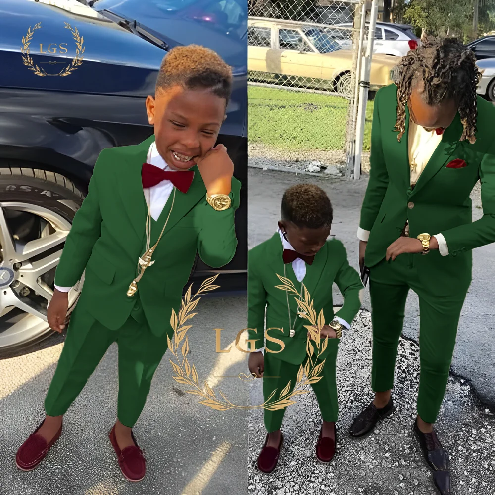 2 Piece Boys Suit Set - Formal Shawl Lapel & Pants Kids Clothing Wedding Tuxedo Party Handmade Custom Blazer Set