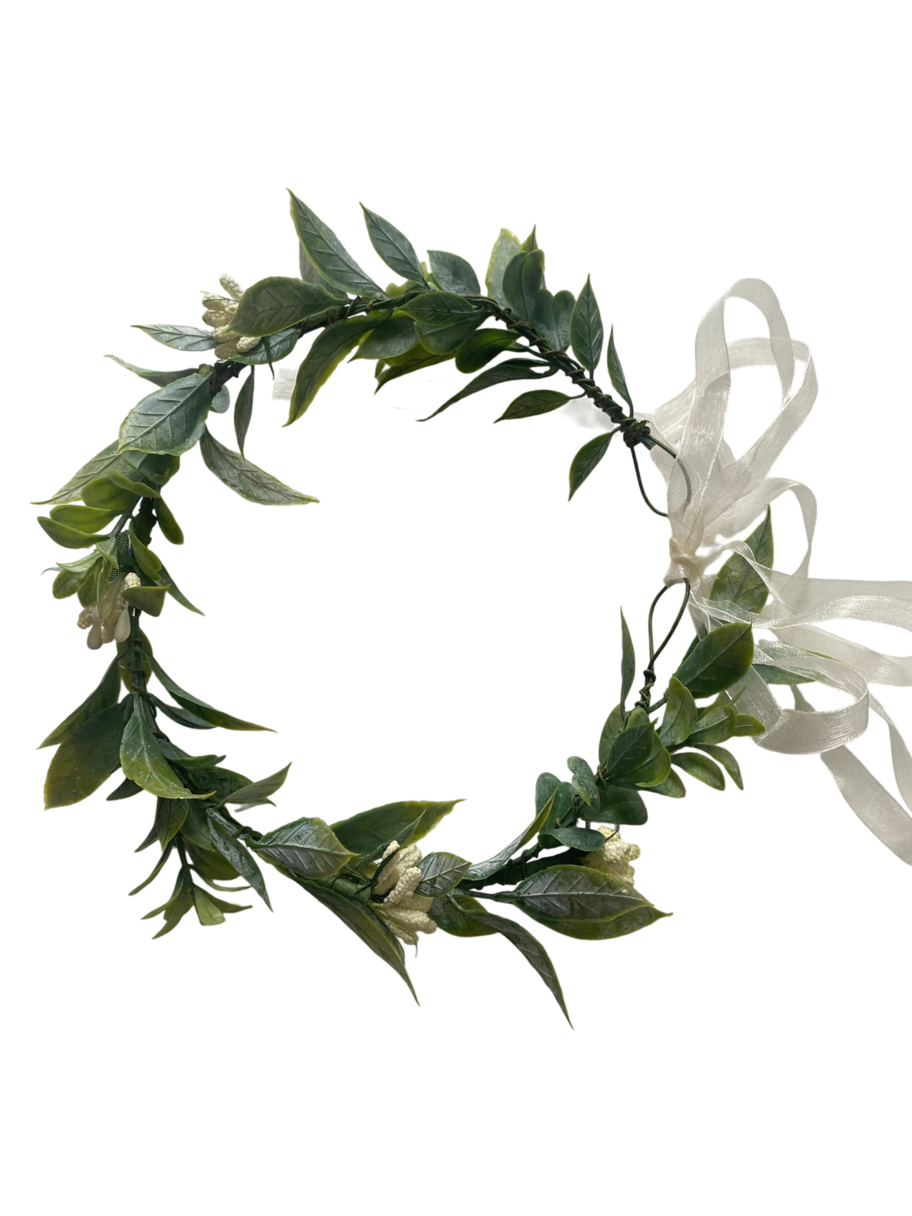 Flower Crown for Wedding - Green Leaf Hair Accessories, Bridal Eucalyptus Headpiece, Princess Photo Prop