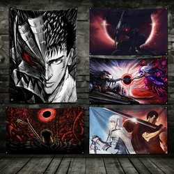 3x5 Ft Anime Berserk Flag Polyester Digital Printing Banner for Garage Wall Art Out Door Decoration With Brass Grommets