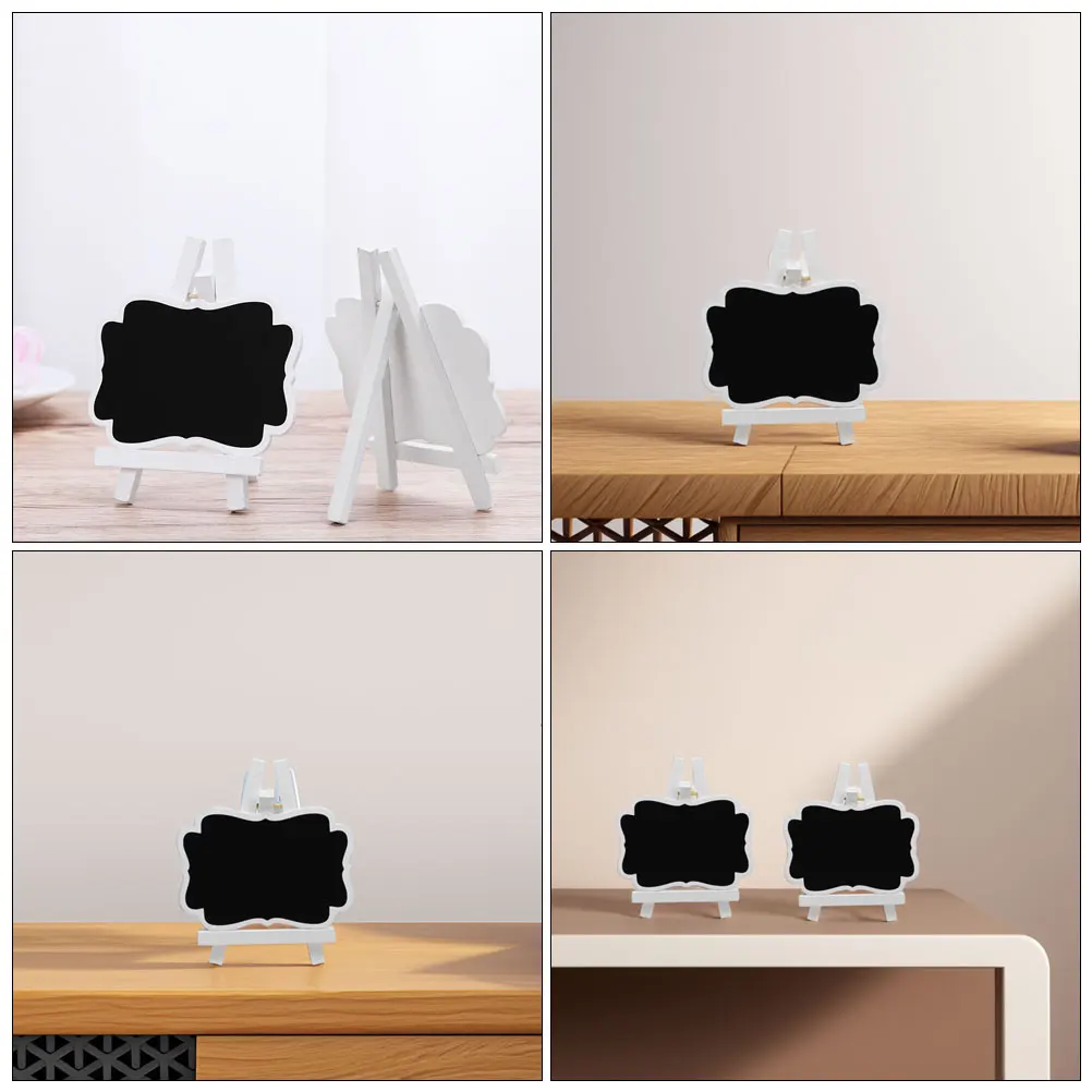 10 PCS Catering Supplies Small Blackboard Message Wood Chalk Signs for Food Table