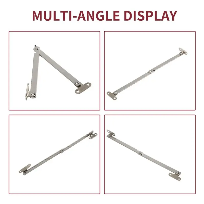 A20F-Furniture Cupboard Door Front Desk Foldable Lid Support Hinge Stay