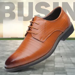 Fashion Creative Trend Versatile Large Size Men Shoes Business Formal Shoes Spring Formal Leather Shoes for Men