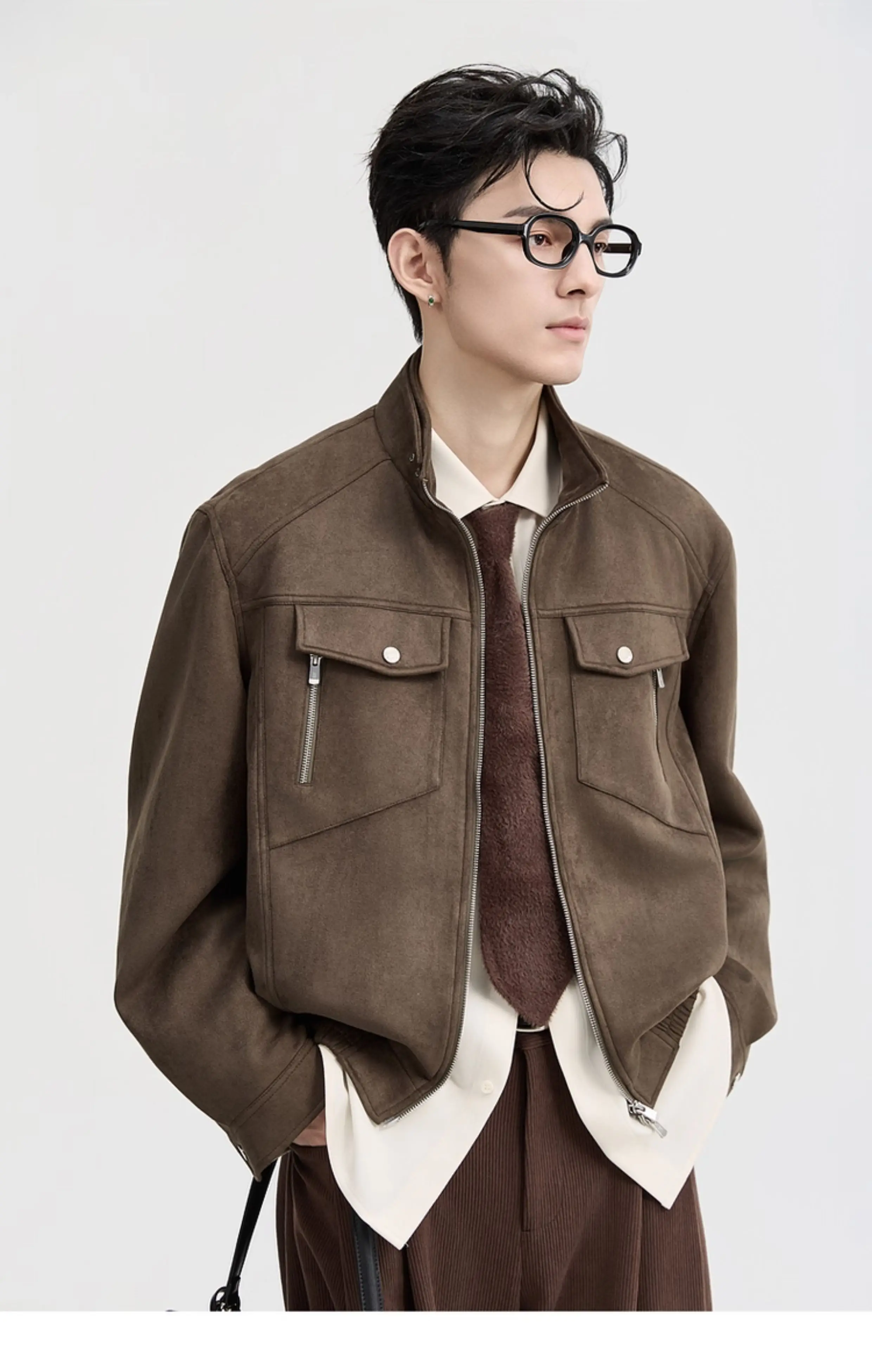 

Spring and Autumn New Men's Jacket, Fashionable and Trendy Short Top Jacket, Retro Casual Jacket