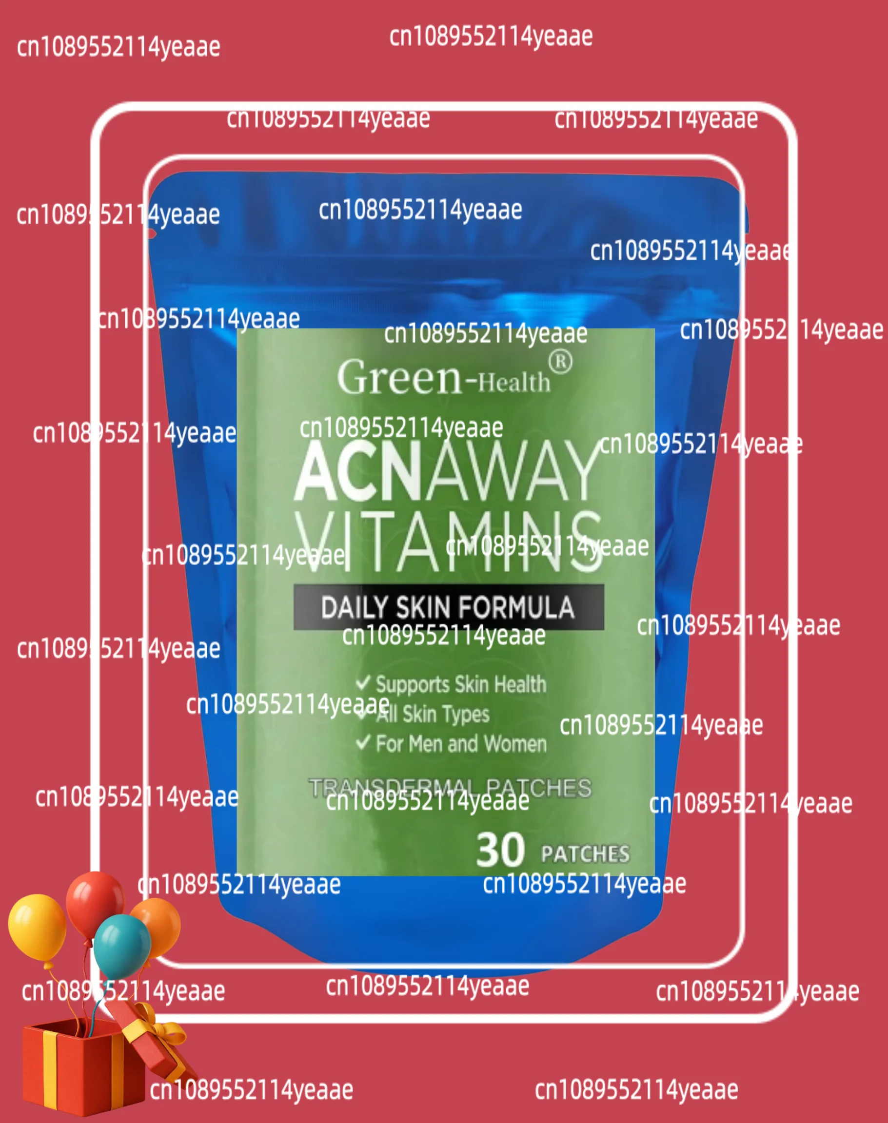30 Patches Clear Skin Vitamins Transdermal Patches for Oily Skin, Breakouts and Zits, Detox Cleanse