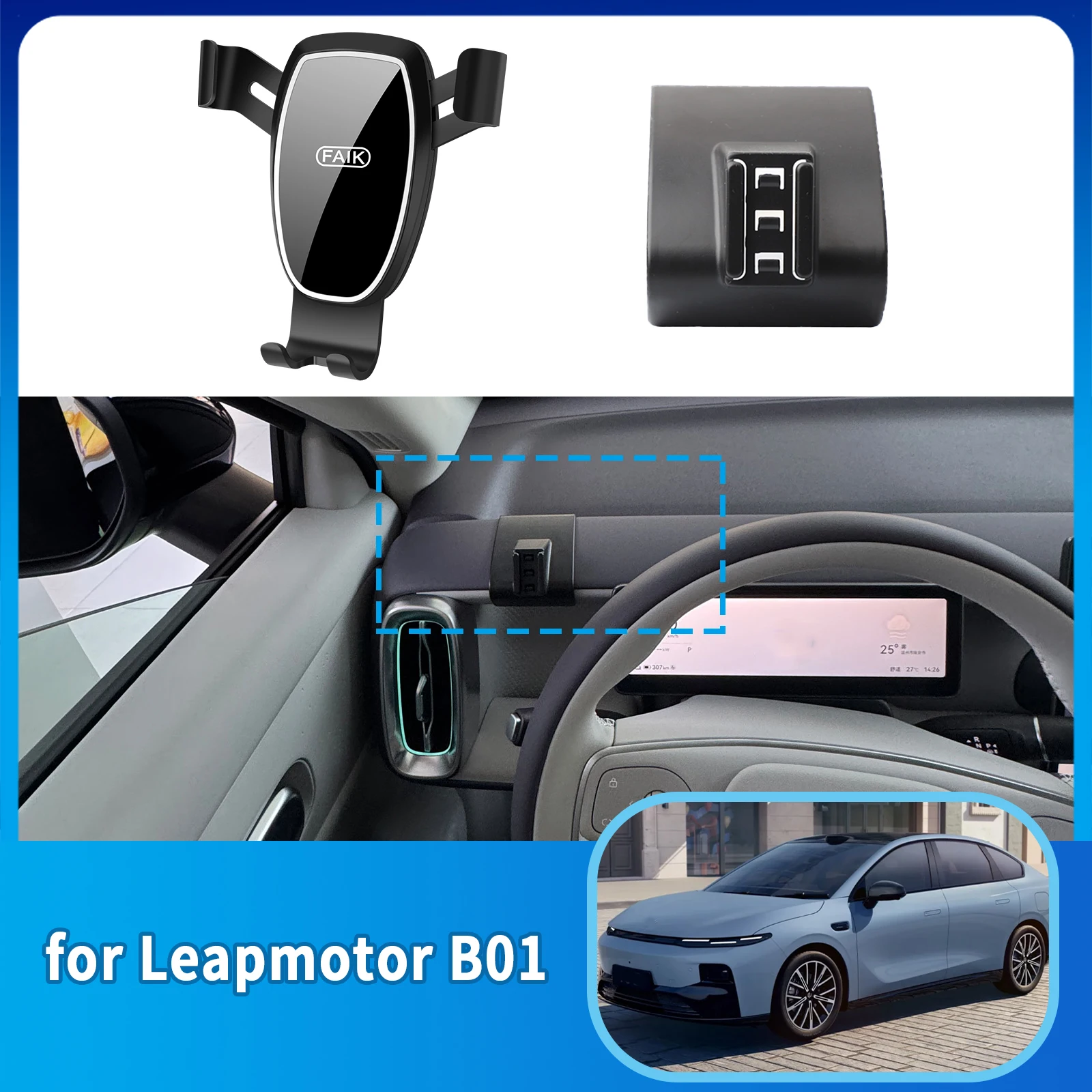 

Car Mobile Phone Holder fit for Leapmotor B01 Navigation Stand Auto GPS Bracket Accessories