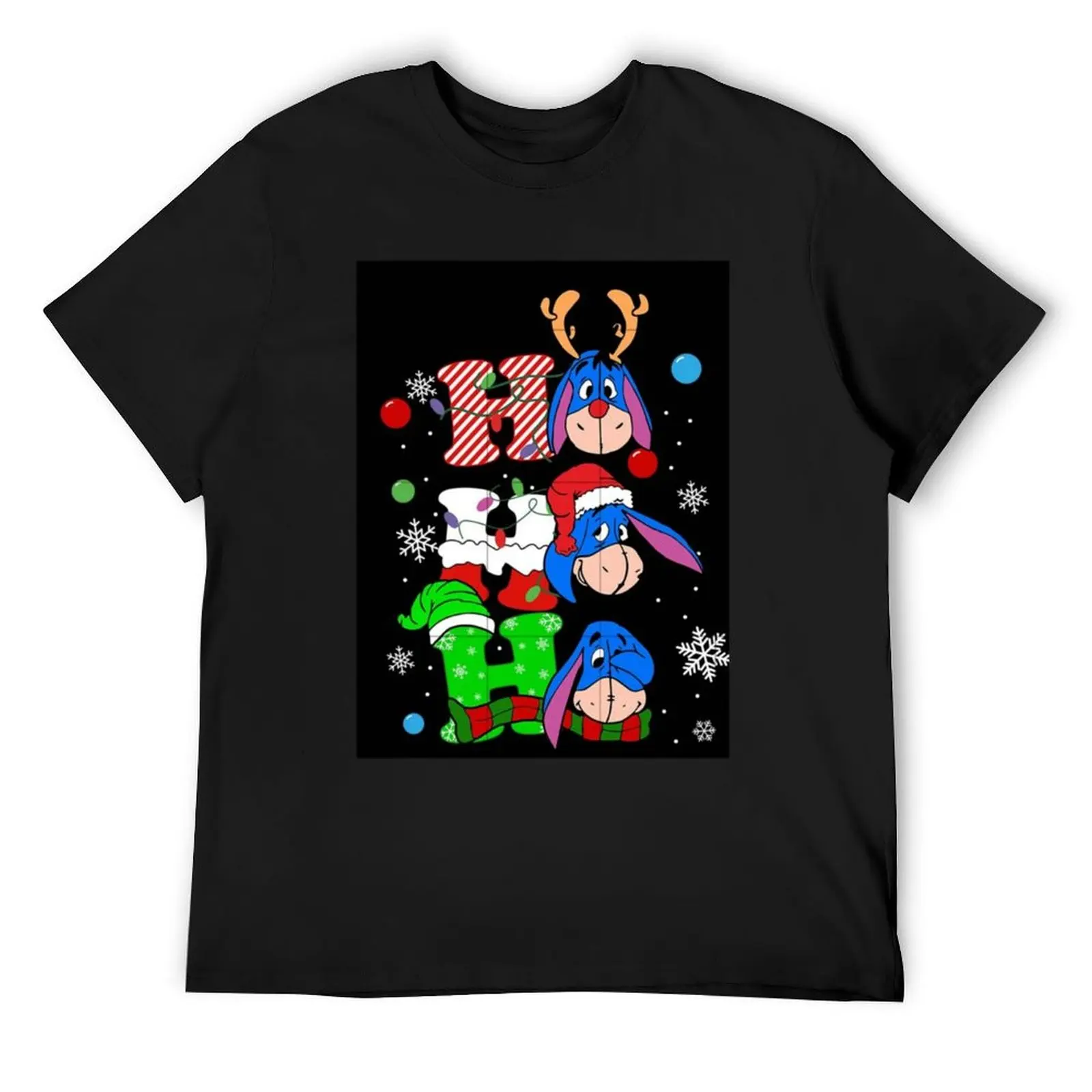 Ho ho ho christmas desighns. T-Shirt plus size tops man t shirt plus size clothes black t-shirts for men