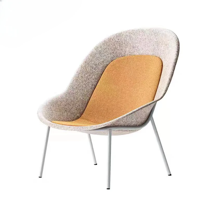 Simple fiberglass fan shell leisure chair art sun single chair