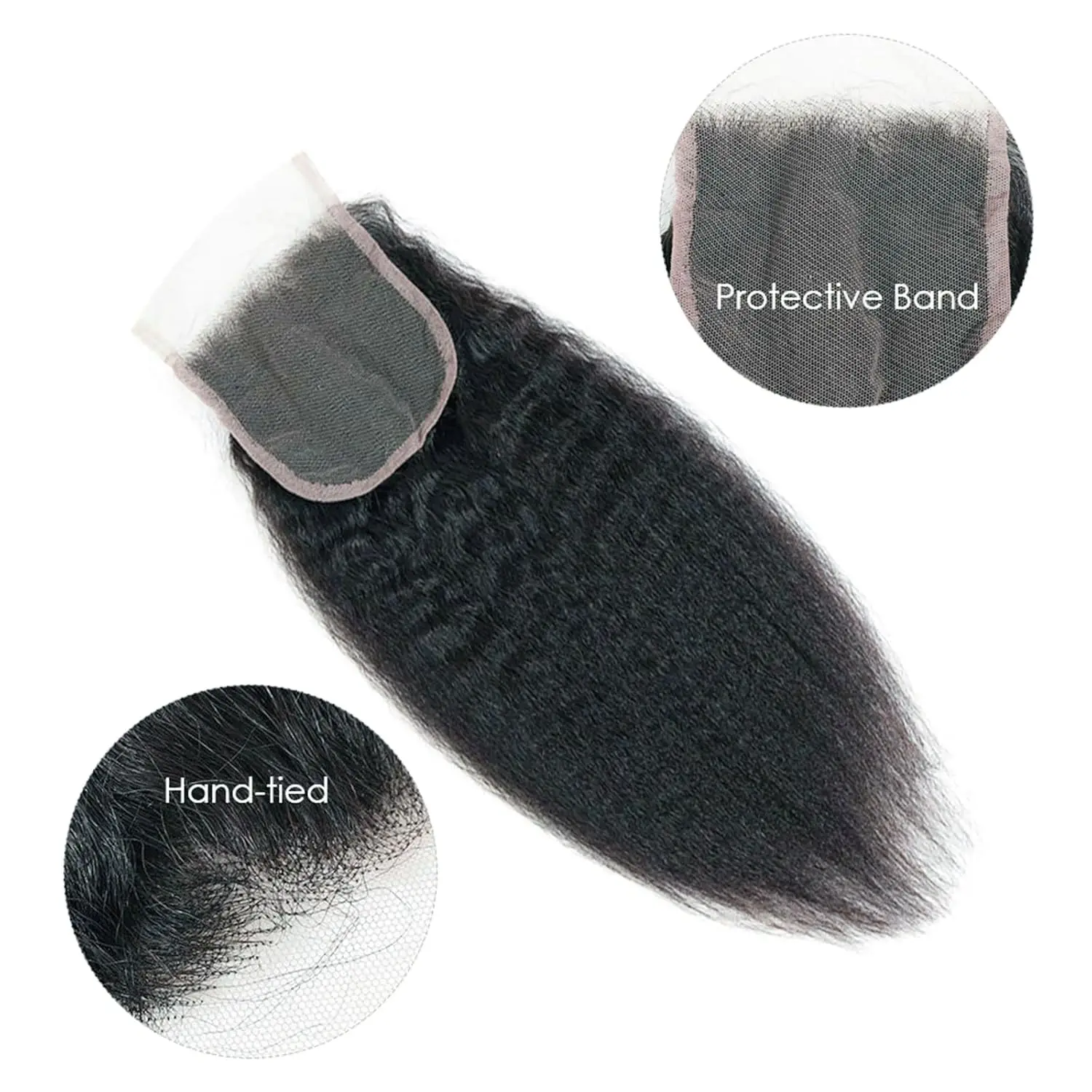 12A Straight 4x4 Lace Closure Human Hair Free Part Brazilian Virgin Hair Natural Black Color Swiss Lace Wig Closure For Women