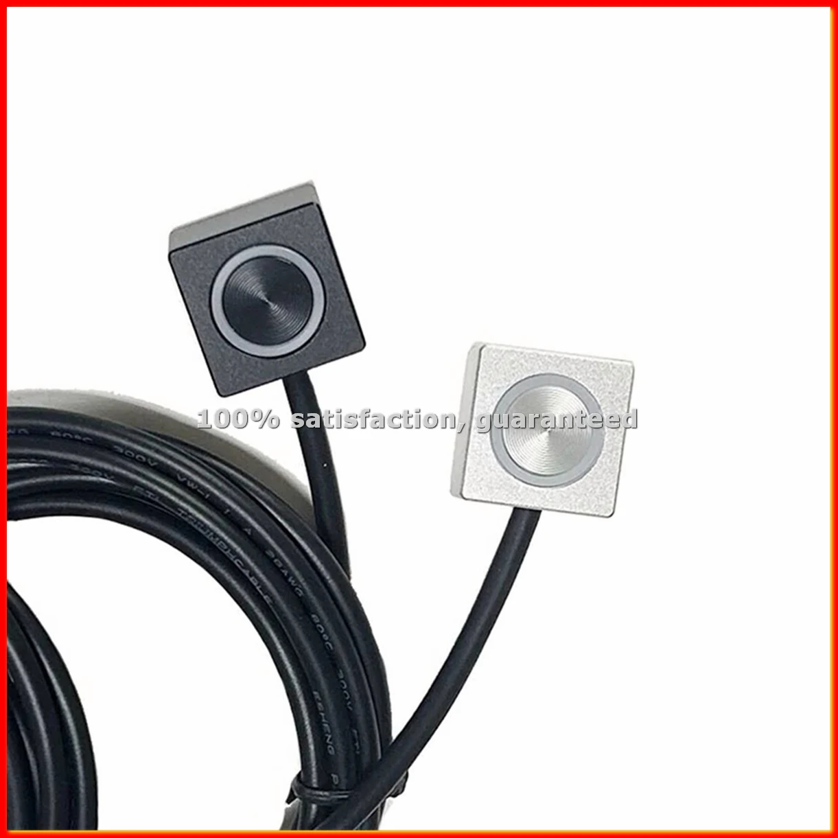 Computer Desktop Switch PC Motherboard External Start Power On/Off Button Extension Cable for DIY Button Black & Red-ABLM
