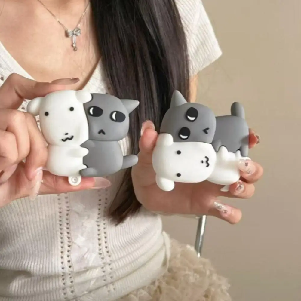 3D Cute Cartoon Dog Cat Hug Case for AirPods Pro 2 3 4 Silicone Wireless Earphone Protective Cover for AirPod Pro Case - view 6