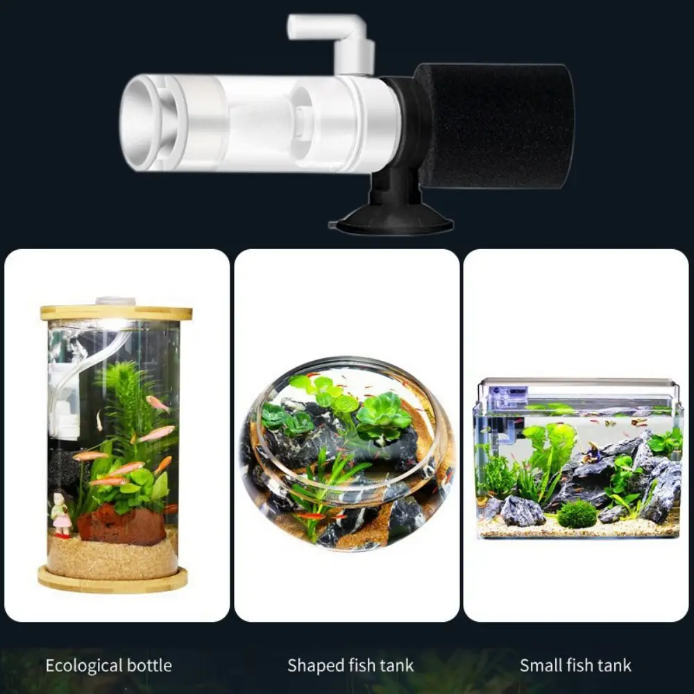 Ultra-quiet Multi Layer Media Filter Suction Cups Mini Internal Purifier Aquarium Pneumatic Filter Plastic