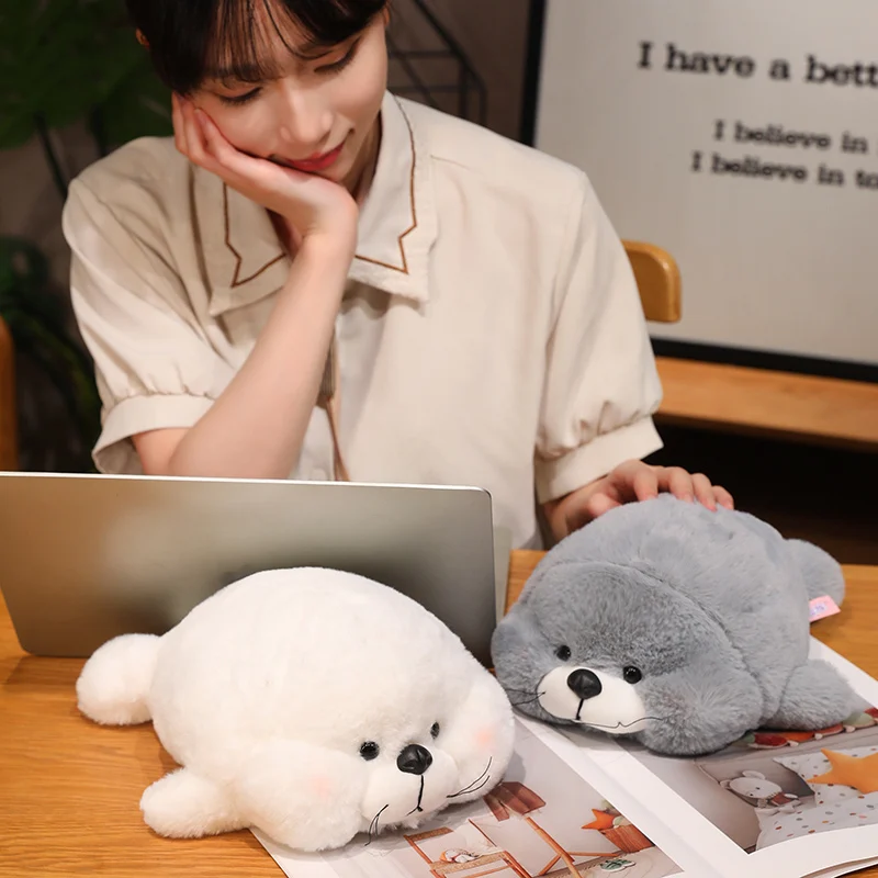 New 85cm Simulation Seal Marine Organism Animals Super Soft Home Decor Funny Adorable Birthday Gift For Girls Boys Back Cushion