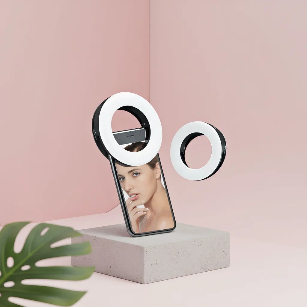 USB Rechargeable Selfie Ring Light Portable LED Clip On Fill Light for Mobile Phone Laptop YouTube Videos