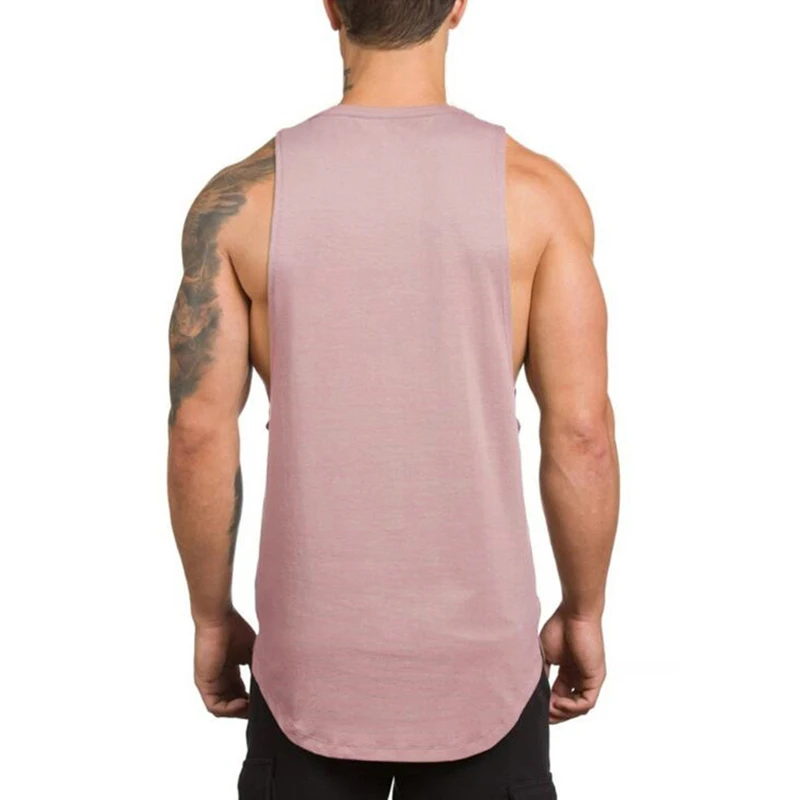 Gym Workout Weight training Summer Men Sport Casual Loose Fitness Tank Tops Breathable Muscle Exercise Bodybuilding Cotton Vests
