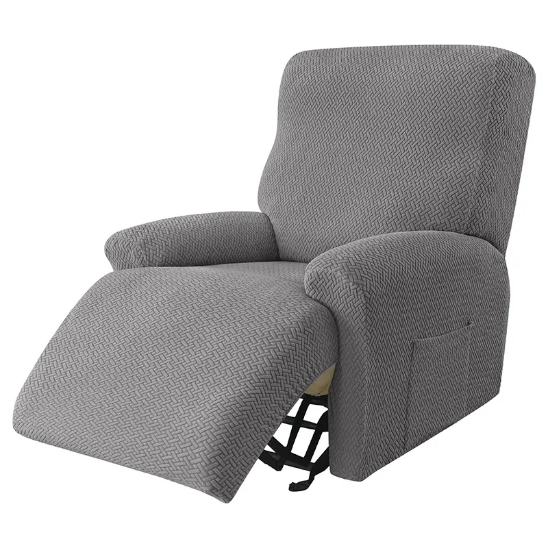 Recliner Chair Cover Stretch Thick Soft Recliner Slipcover Jacquard Sofa Couch Armchair Cover 4 Separate Piece Elastic Protector view 6