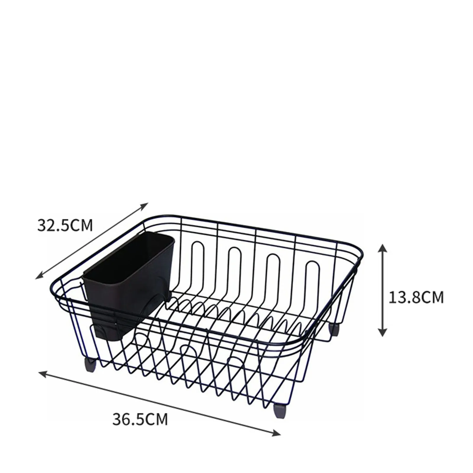 Black Twin Dish Drainer Stainless Steel Dish Storage Rack Table Large Capacity Dish Drainer Kitchen Storage Tools