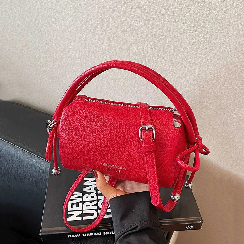 

Women Solid Color Small Square Bags 2025 New PU Leather Zipper Design Crossbody Bag Female Delicate Phone Purse