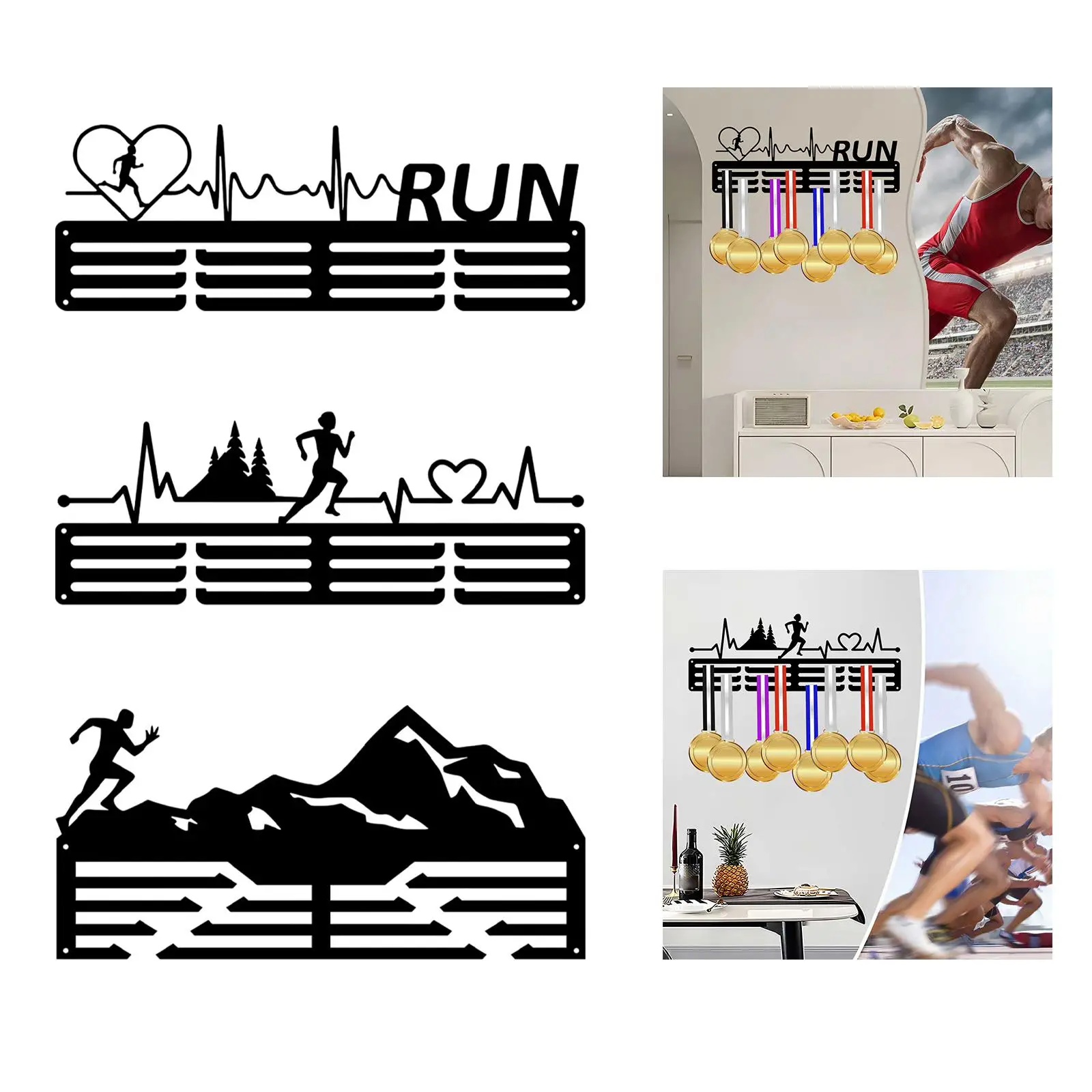 Medaillenaufhänger aus Eisen, Rennmedaillen, Präsentationshalter für Laufmedaillen, Sportmedaillen