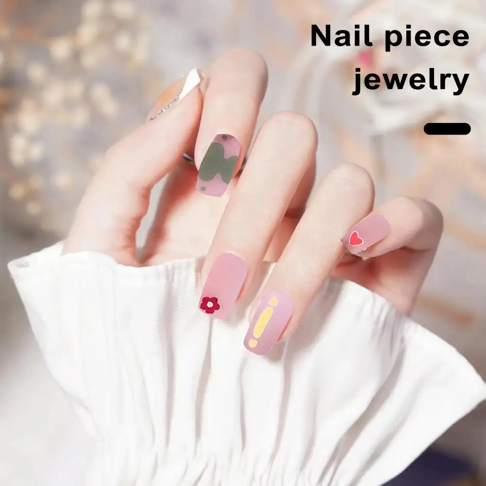 Breathable Nail Stickers Gel Nail Strips Geometric Plaid Flower Pattern Nail Stickers Uv Resistant Gel Patches for Safe Diy Art