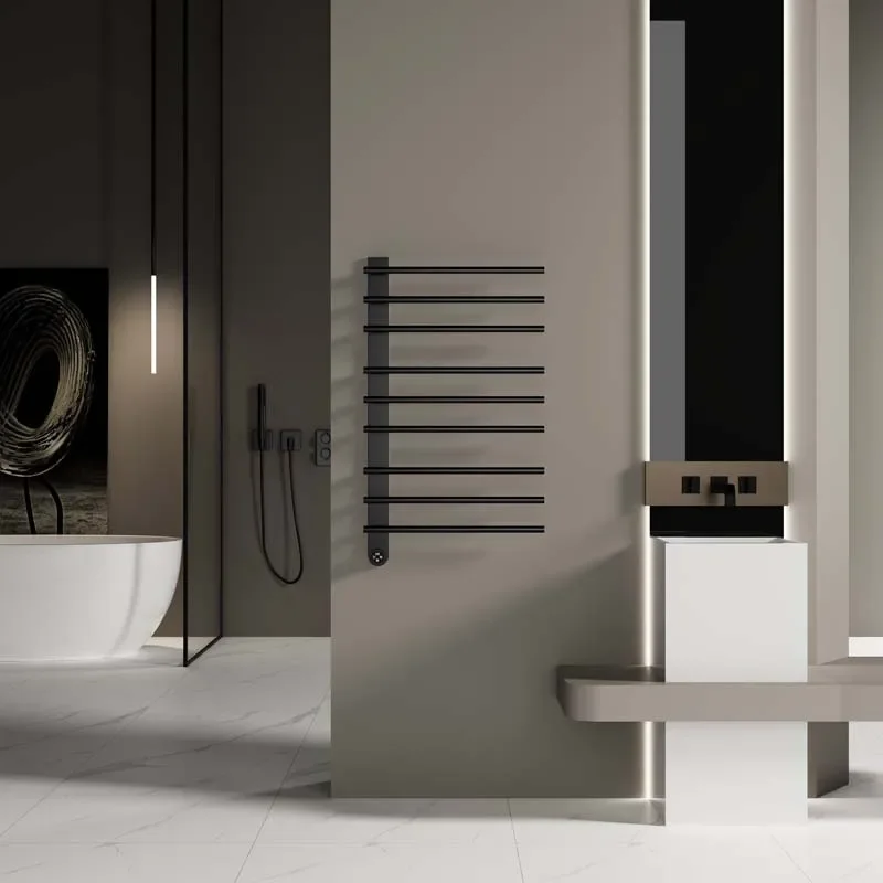 Electric Towel Warmer Carbon Fiber Heating Rail Surface Mounted Smart Temperature Control Bathroom Accessory Dryer Bar Modern