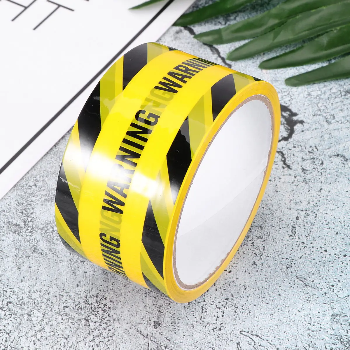 

1 Roll Extra Strong Adhesion Caution Tape Yellow Black Safety Warning Stripe Tape for Inoperative Machinery Walls Floors