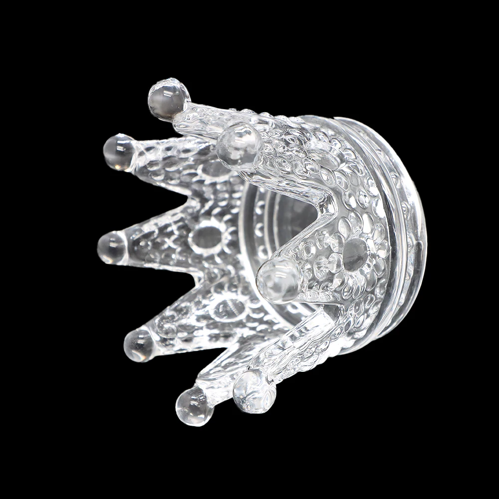 Portapenne trasparente con corona per unghie, tazza per nail art, piatto per polvere liquida acrilica, ciotola di cristallo, tazza di vetro, supporto per rimozione penna per unghie