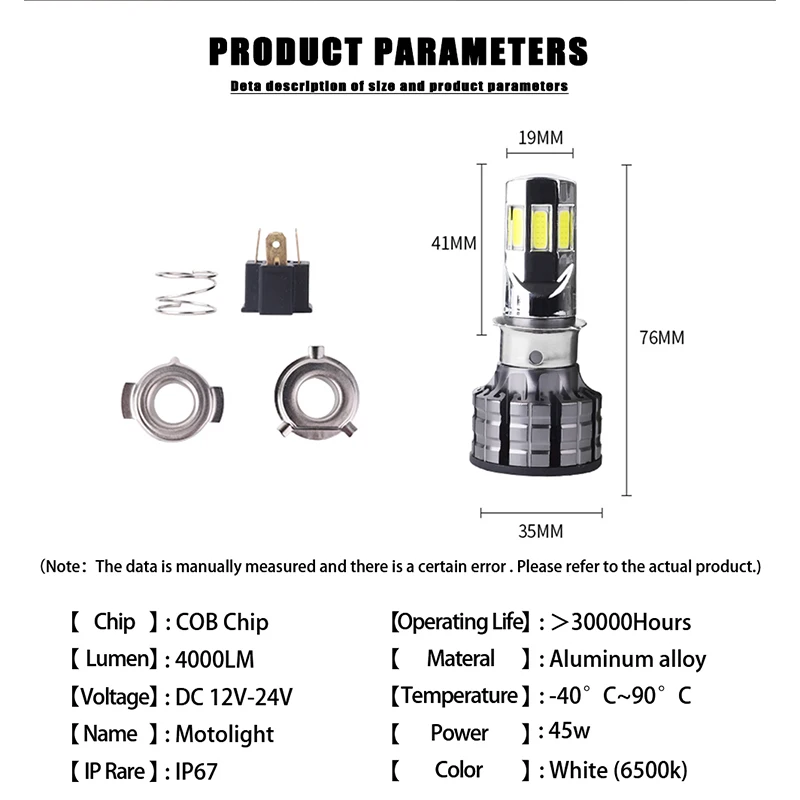 KEVANLY 360 درجة 6 COB Led دراجة نارية LED المصباح لمبة M06E H4 HS1 BA20D P15D H6 35 واط للدراجات النارية موتور Led 6500 كيلو 12 فولت