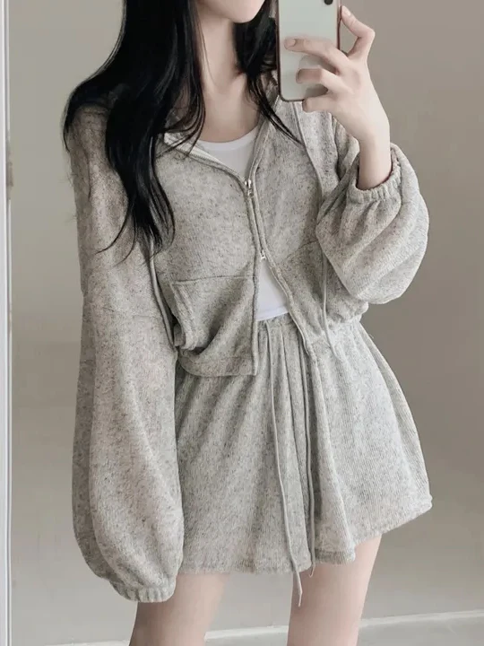 

Faionable корейский женский наряд, толстовка с капюшоном Jaet, свободный комплект из двух предметов, осенняя одежда, повседневная уличная одежда