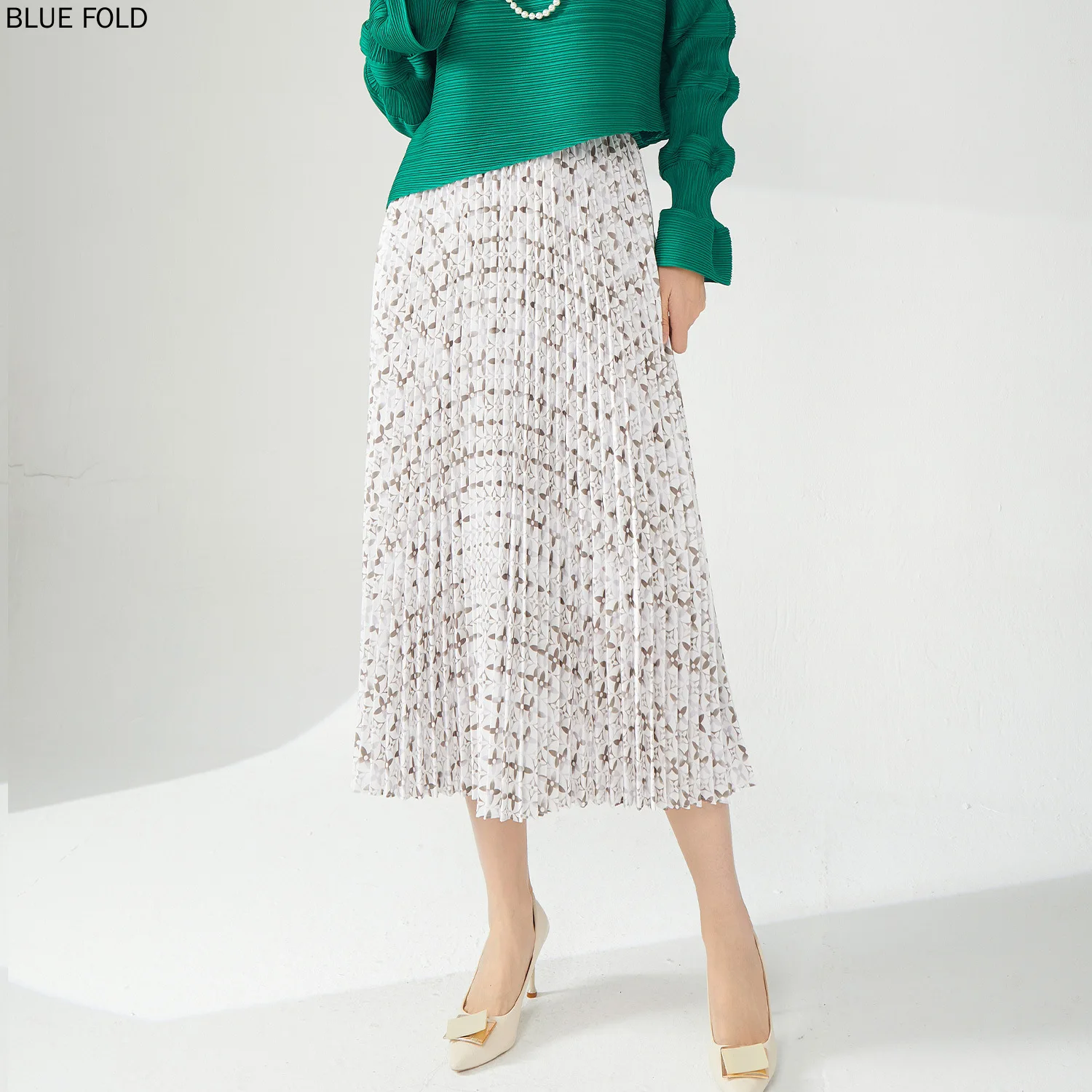 miyake-a-type-pleated-skirt-mid-length-high-waist-drape-loose-printed-slimming-a-line-pleats-elegant-fashion
