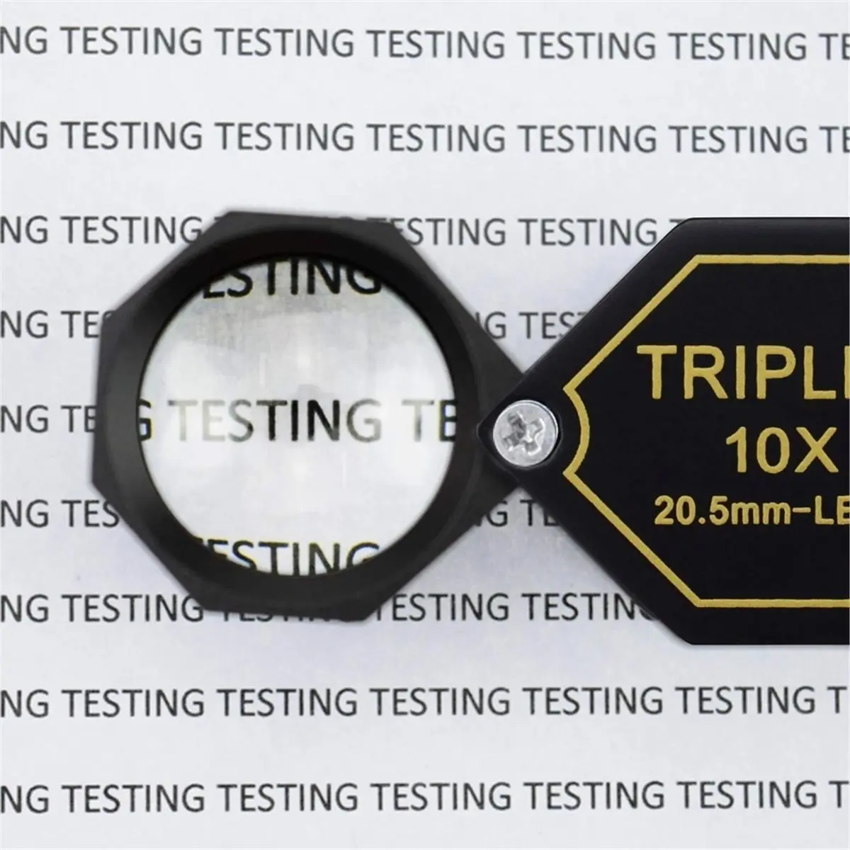 《TOP RATED》10x Magnifier Jewelry Loupe 20.5mm Triplet Lens Optical Glass Pocket Gem Magnifying Tool for Jeweler, Stamp Philateli