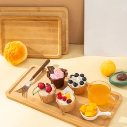 Rectangular Serving Tray Tableware Food Tray For Kitchen Party Tea Bar Bamboos And Wood Tray For Dining And Barbecue New