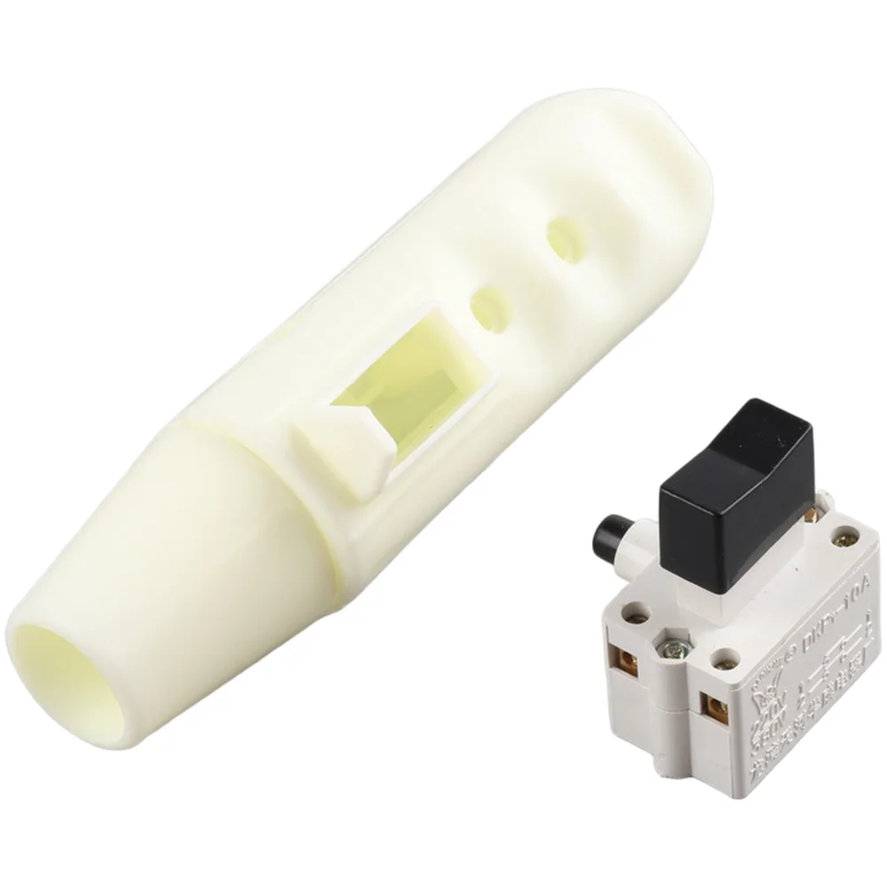400 Type Steel Cutting Machine Plastic Handle 10A Push Button Switch Replacement With Lock Mechanism For Metal Repair Part