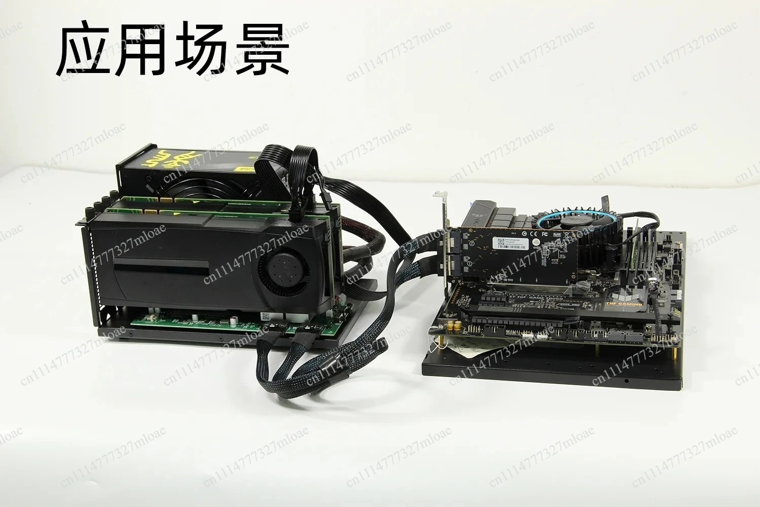 Pass-through x8x8 expansion PEX8749PCIe3.0x16x16ATX power supply, dual-width dual-slot graphics card holder