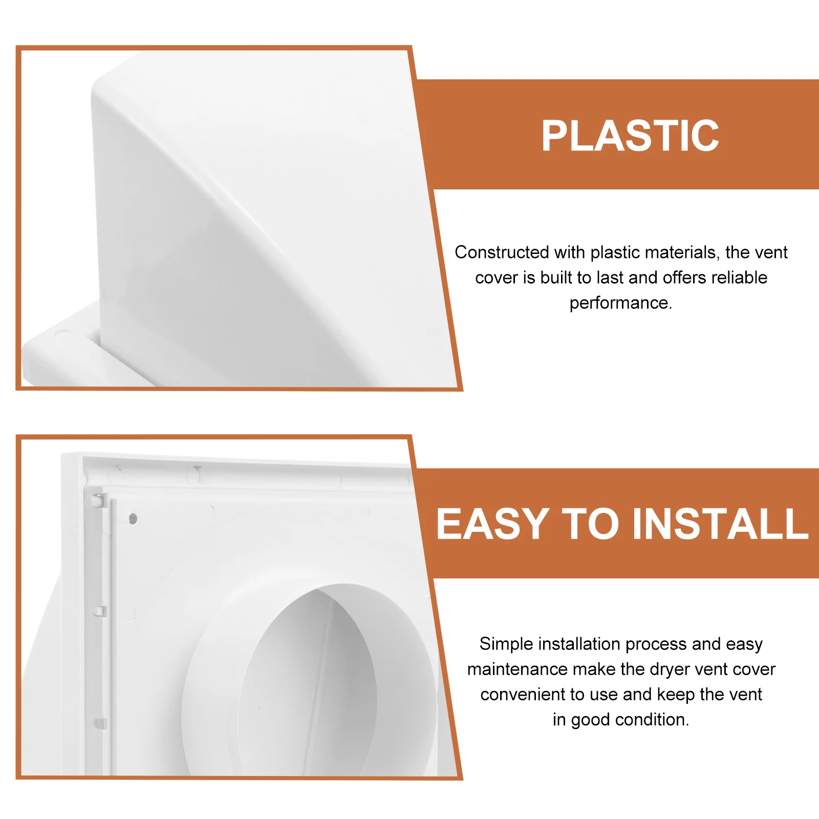 Osłona odpowietrznika suszarki na zewnątrz do systemu wentylacji ścian domu, odporna na myszy, osłona odpowietrznika suszarki na dach, łatwa instalacja.