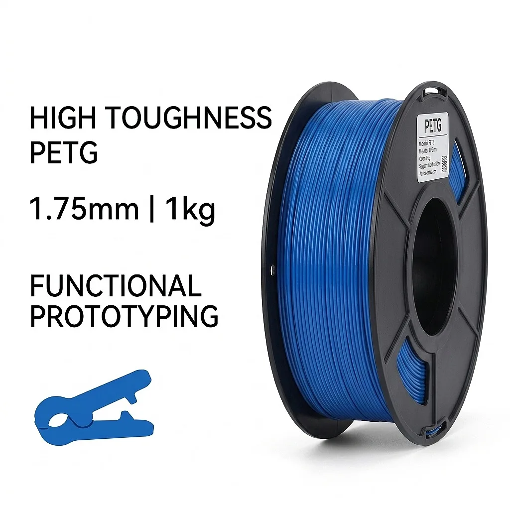High Toughness PETG Filament 1.75mm 1kg FDM 3D Printing Material for Functional Parts Models and Prototypes