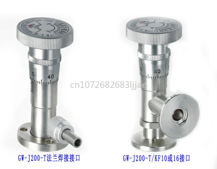 

High Vacuum Micrometering Valve GW-J200 GW-J30-T Stainless Steel Pin Valve Degassing Vacuum Flow Manual Control Valve