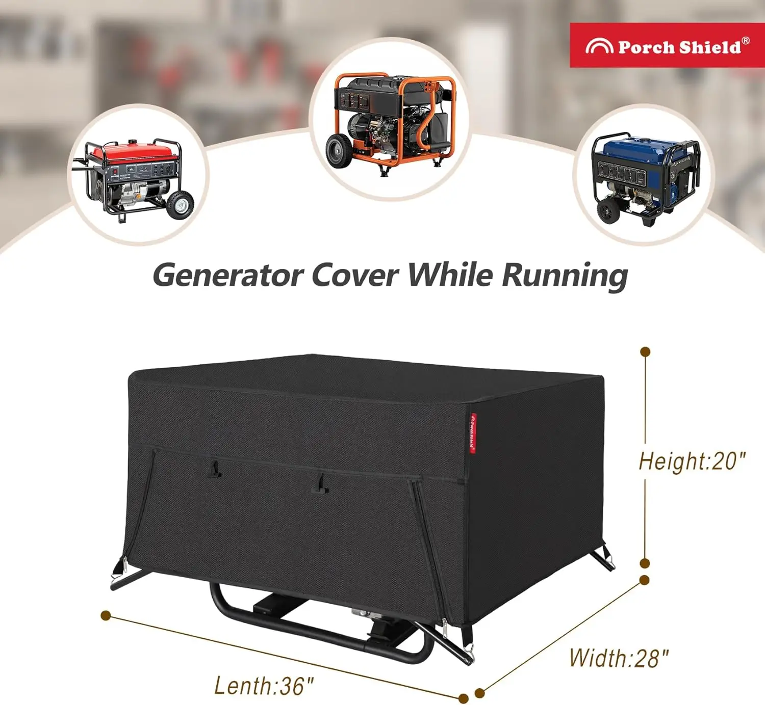 Generator Covers Running - Waterproof Generator Rain Tent Heavy Duty Generator Shelter For Generator 3500W-12000W Black