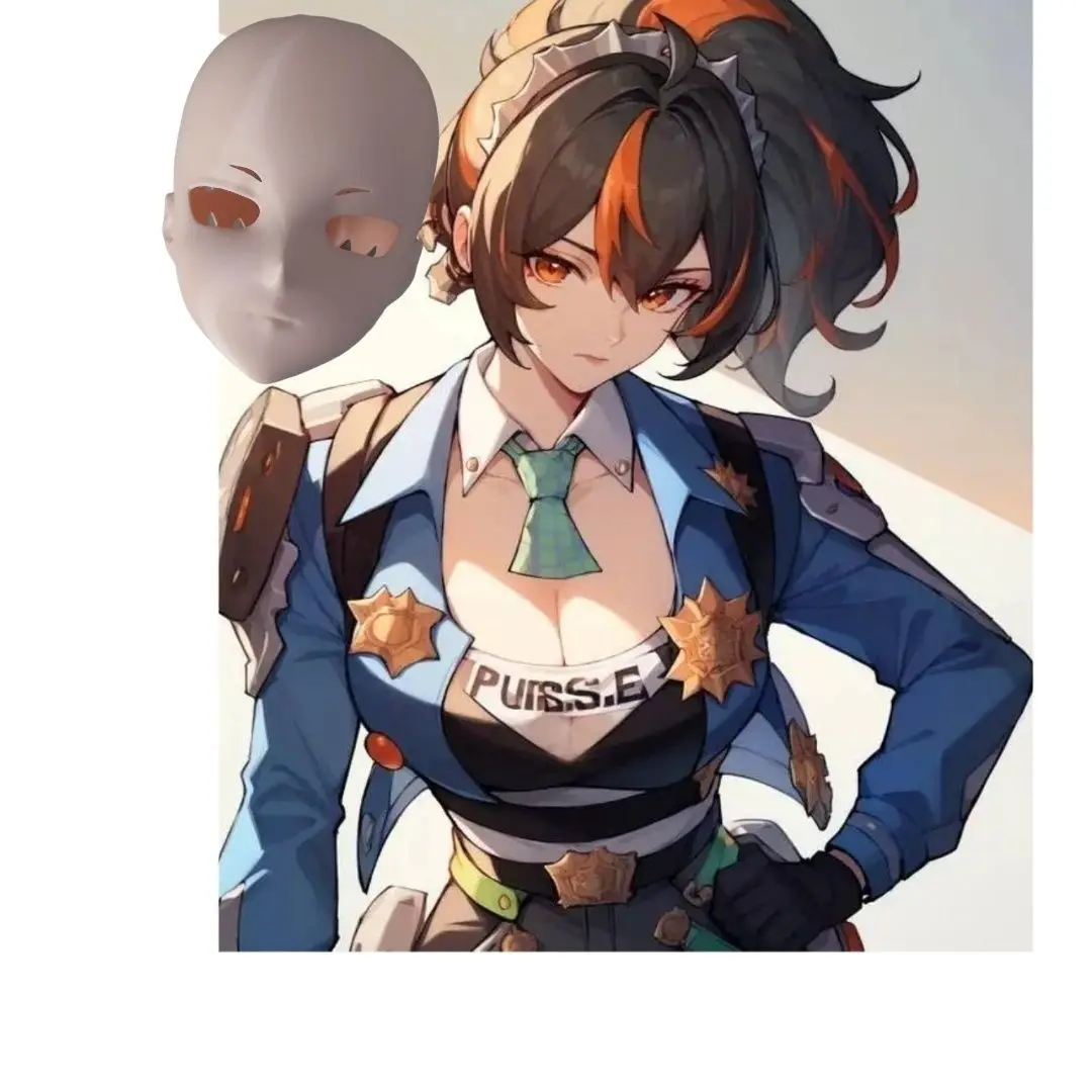 3DPrinting Kigurumi Half Head Lock Animation Role-playing Accessories 3DHead Shell Props Anime Show Real People Wear