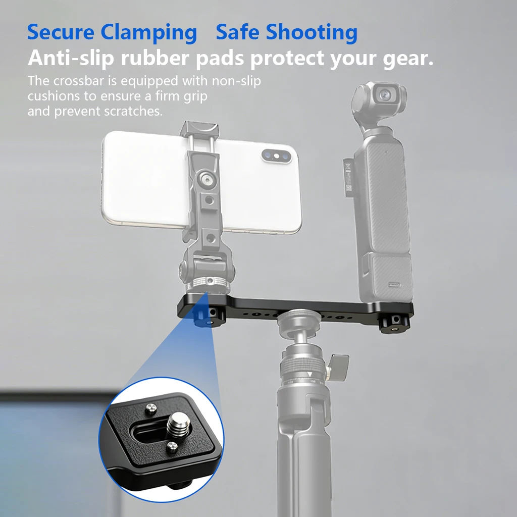 Universelle Action-Kamera-Verlängerungsstange Videohalterung mit 1/4-Zoll-Schraube für DJI Pocket 4 Mikrofon-Licht-Halter Videoaufnahme-Zubehör – Detail 4