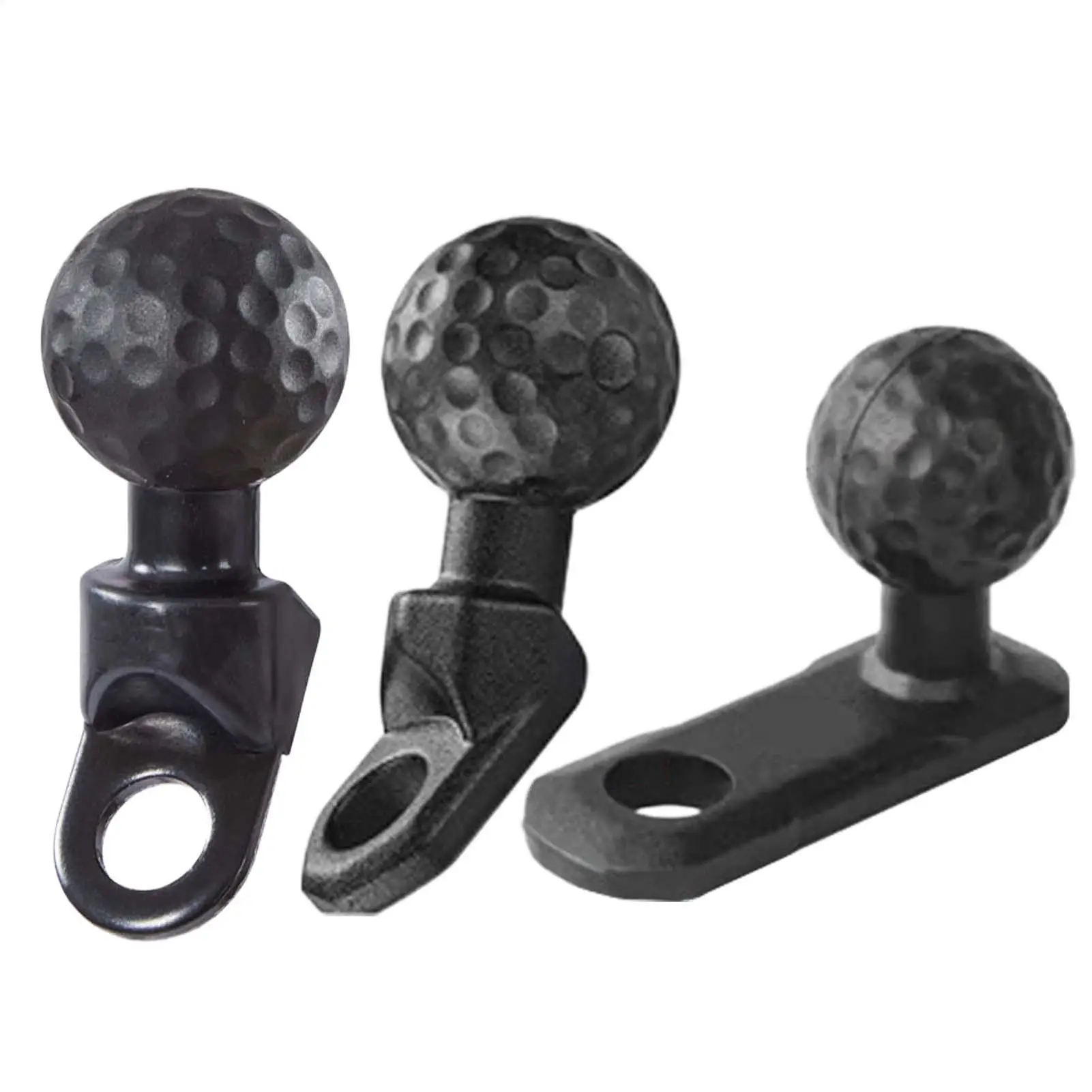 Angled Bolt Head Ram Mount Support Base with 1 Inch 25mm Ball Adapter for Motocycle Rearview Mirror Bracket
